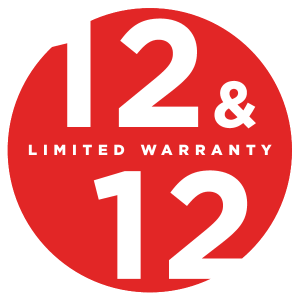 12 & 12 Limited Warranty Badge