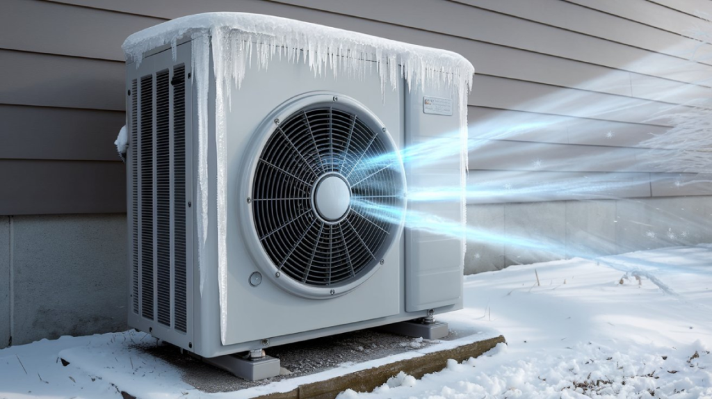 heat pump blows cold air